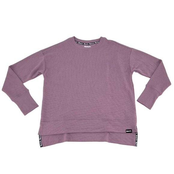 Bench Women's Mauve Waffle Crew Neck Top / Various Sizes - Picture 1 of 2